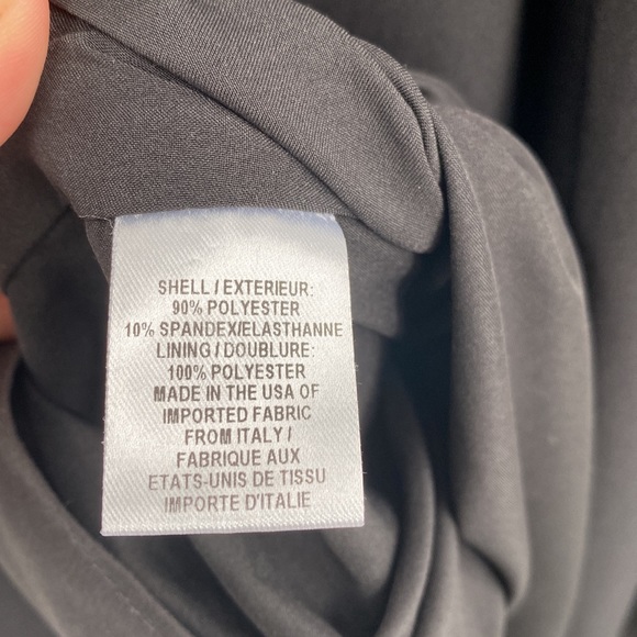 Milly Halter Neck Cascade Back Dress Solid Black Flowy Cocktail Event Size 8 - Picture 9 of 11